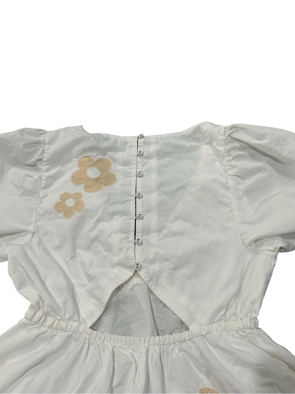 Madewell Anamarie Mini Dress In Bright Ivory Floral Embroidery Sz 2 100% Cotton - Picture 9 of 16